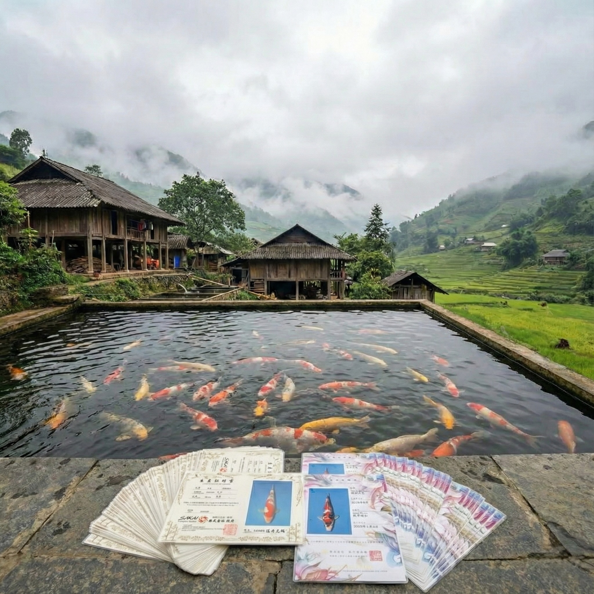 Giấy chứng nhận nguồn gốc cá Koi Nhật Bản (Certificate) tại TOJA Koi