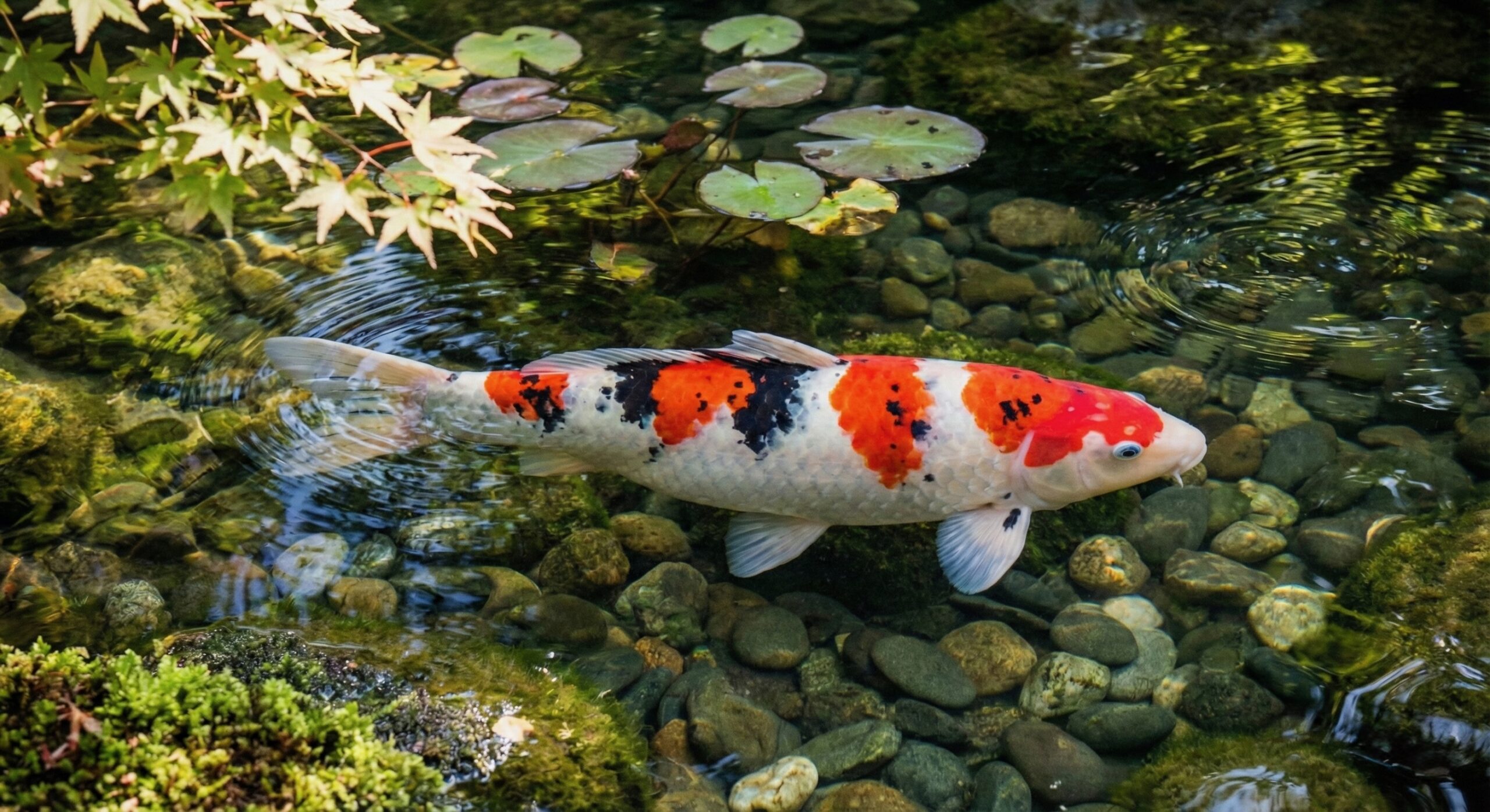 Hồ cá Koi sân vườn đẹp mang lại vượng khí và sự cân bằng Zen